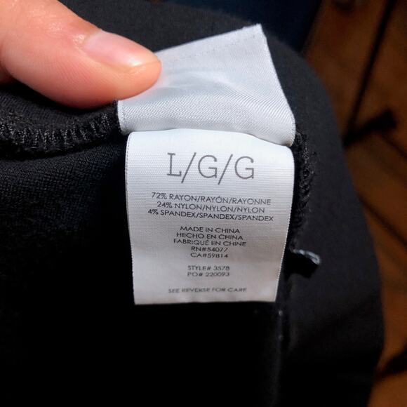 cAbi Womens Pants Black Pull On Leggings Back Calf Zip Skinny Work Casual L - Picture 5 of 11